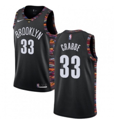 Brooklyn Nets #33 Allen Crabbe Swingman Black NBA Jersey - 2018 19 City Edition