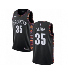 Brooklyn Nets #35 Kenneth Faried Authentic Black NBA Jersey - 2018-19 City Edition