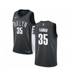 Brooklyn Nets #35 Kenneth Faried Authentic Gray NBA Jersey Statement Edition