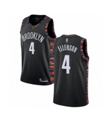 Brooklyn Nets #4 Henry Ellenson Authentic Black Basketball Jersey - 2018-19 City Edition