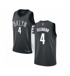 Brooklyn Nets #4 Henry Ellenson Authentic Gray Basketball Jersey Statement Edition