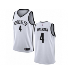 Brooklyn Nets #4 Henry Ellenson Swingman White Basketball Jersey - Association Edition