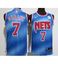 Brooklyn Nets #7 Kevin Durant Blue Nike Jersey