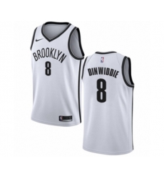 Brooklyn Nets #8 Spencer Dinwiddie Authentic White NBA Jersey - Association Edition