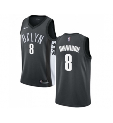 Brooklyn Nets #8 Spencer Dinwiddie Swingman Gray Basketball Jersey Statement Edition
