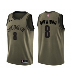 Brooklyn Nets #8 Spencer Dinwiddie Swingman Green Salute to Service NBA Jersey
