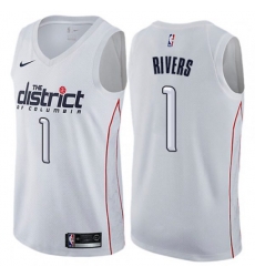 Washington Wizards #1 Austin Rivers Swingman White NBA Jersey - City Edition