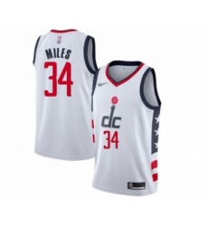Washington Wizards #34 C.J. Miles Swingman White Basketball Jersey - 2019 20 City Edition