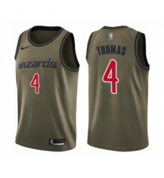 Washington Wizards #4 Isaiah Thomas Swingman Green Salute to Service Basketball Jersey