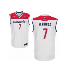 Washington Wizards #7 Brandon Jennings Authentic White Home NBA Jersey