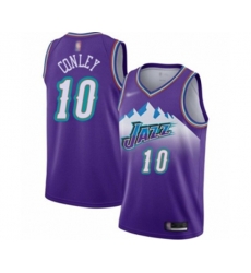 Utah Jazz #10 Mike Conley Swingman Purple Hardwood Classics Basketball Jersey