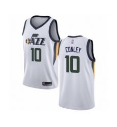 Utah Jazz #10 Mike Conley Swingman White Basketball Jersey - Association Edition