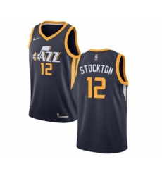 Utah Jazz #12 John Stockton Swingman Navy Blue Road NBA Jersey - Icon Edition