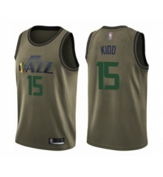 Utah Jazz #15 Stanton Kidd Swingman Green Salute to Service Basketball Jersey