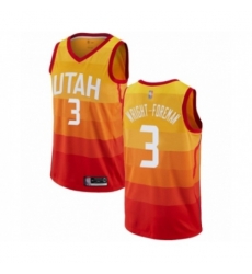 Utah Jazz #3 Justin Wright-Foreman Swingman Orange Basketball Jersey - City Edition