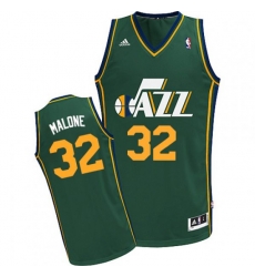Utah Jazz #32 Karl Malone Swingman Green Alternate NBA Jersey