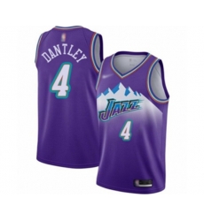 Utah Jazz #4 Adrian Dantley Swingman Purple Hardwood Classics Basketball Jersey