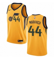 Utah Jazz #44 Pete Maravich Swingman Gold NBA Jersey Statement Edition