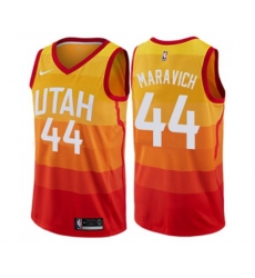 Utah Jazz #44 Pete Maravich Swingman Orange NBA Jersey - City Edition