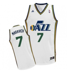 Utah Jazz #7 Pete Maravich Swingman White Home NBA Jersey