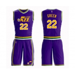 Utah Jazz #22 Jeff Green Swingman Purple Basketball Suit Jersey
