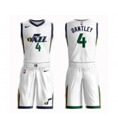 Utah Jazz #4 Adrian Dantley Swingman White Basketball Suit Jersey - Association Edition