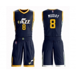 Utah Jazz #8 Emmanuel Mudiay Swingman Navy Blue Basketball Suit Jersey - Icon Edition