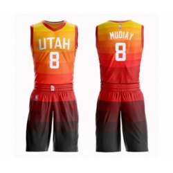 Utah Jazz #8 Emmanuel Mudiay Swingman Orange Basketball Suit Jersey - City Edition