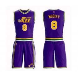 Utah Jazz #8 Emmanuel Mudiay Swingman Purple Basketball Suit Jersey