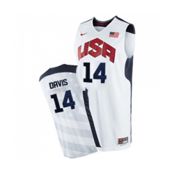 Team USA #14 Anthony Davis Swingman White 2012 Olympics Basketball Jersey