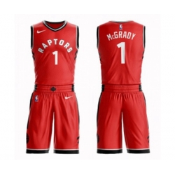 Toronto Raptors #1 Tracy Mcgrady Swingman Red Basketball Suit Jersey - Icon Edition