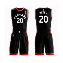 Toronto Raptors #20 Jodie Meeks Swingman Black 2019 Basketball Finals Champions Suit Jersey Statement Edition