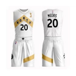 Toronto Raptors #20 Jodie Meeks Swingman White 2019 Basketball Finals Champions Suit Jersey - City Edition
