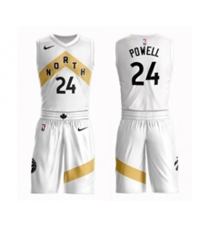 Toronto Raptors #24 Norman Powell Swingman White Basketball Suit Jersey - City Edition