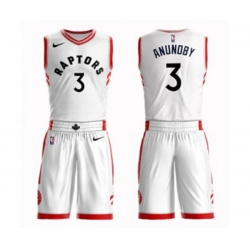 Toronto Raptors #3 OG Anunoby Swingman White Basketball Suit Jersey - Association Edition