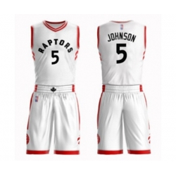 Toronto Raptors #5 Stanley Johnson Swingman White Basketball Suit Jersey - Association Edition