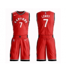 Toronto Raptors #7 Kyle Lowry Swingman Red Basketball Suit Jersey - Icon Edition