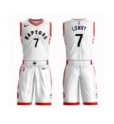 Toronto Raptors #7 Kyle Lowry Swingman White Basketball Suit Jersey - Association Edition