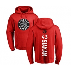 Toronto Raptors #43 Pascal Siakam Red Backer Pullover Hoodie