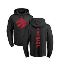 Toronto Raptors #9 Serge Ibaka Black One Color Backer Pullover Hoodie