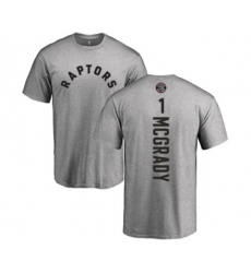 Toronto Raptors #1 Tracy Mcgrady Ash Backer T-Shirt