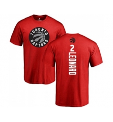 Toronto Raptors #2 Kawhi Leonard Red Backer T-Shirt