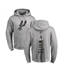 San Antonio Spurs #4 Derrick White Ash Backer Pullover Hoodie