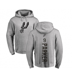San Antonio Spurs #9 Tony Parker Ash Backer Pullover Hoodie
