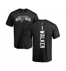San Antonio Spurs #1 Lonnie Walker Black Backer T-Shirt