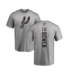 San Antonio Spurs #12 Bruce Bowen Ash Backer T-Shirt