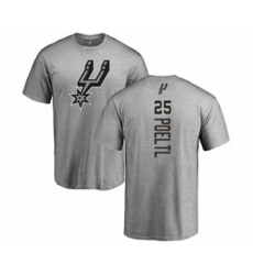 San Antonio Spurs #25 Jakob Poeltl Ash Backer T-Shirt