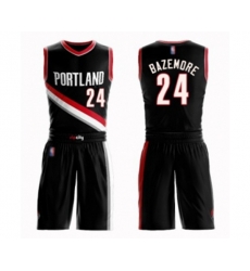 Portland Trail Blazers #24 Kent Bazemore Swingman Black Basketball Suit Jersey - Icon Edition