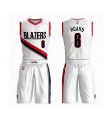 Portland Trail Blazers #6 Jaylen Hoard Swingman White Basketball Suit Jersey - Association Edition