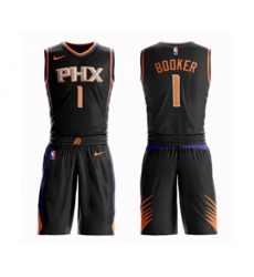 Phoenix Suns #1 Devin Booker Swingman Black Basketball Suit Jersey - Statement Edition